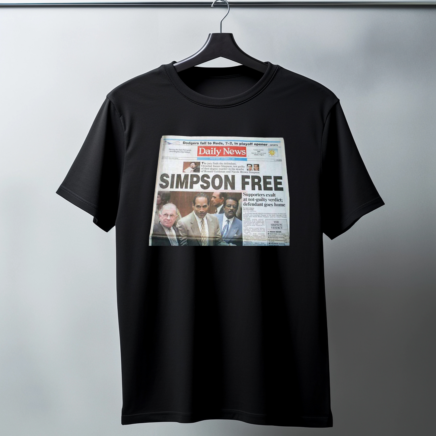 OJ Simpson Free Newspaper Tshirt
