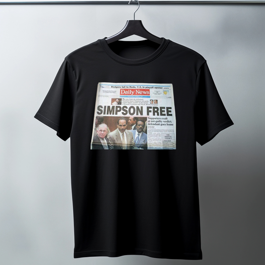 OJ Simpson Free Newspaper Tshirt