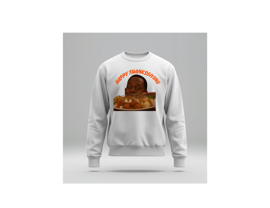 Gray Sweat Shirt Martin Happy Thanksgiving